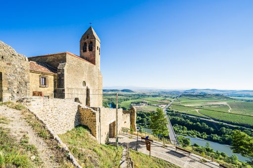 The Castillo Fortaleza de San Vicente de La Sonsierra under the sunlight at daytime in Spain
