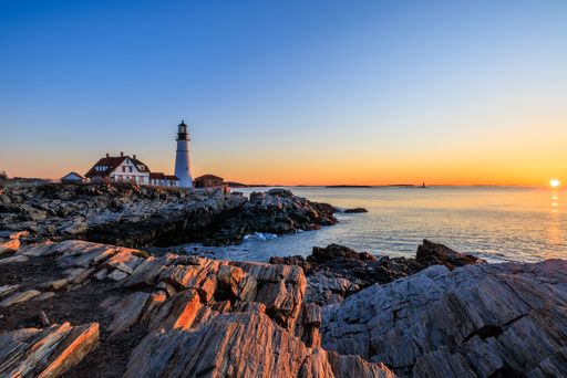 The Portland Head Light in Cape Elizabeth, Maine