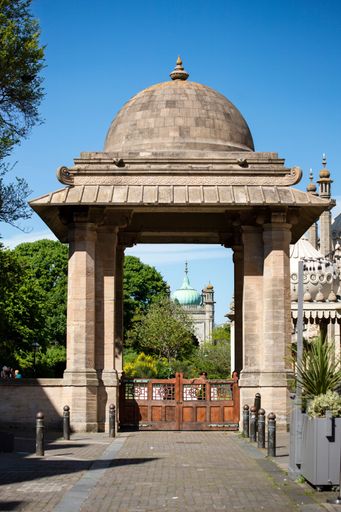 The gate building of the Royal Pavilion in Brighton