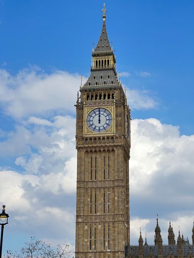 A view of the famous Big Ben after reconstruction