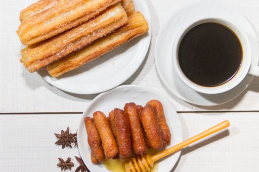 pestinos with honey anis and oporto typical gastronomy of andalucia