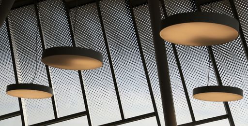 The Vaughan Civic Centre Resource Library interior lamp design