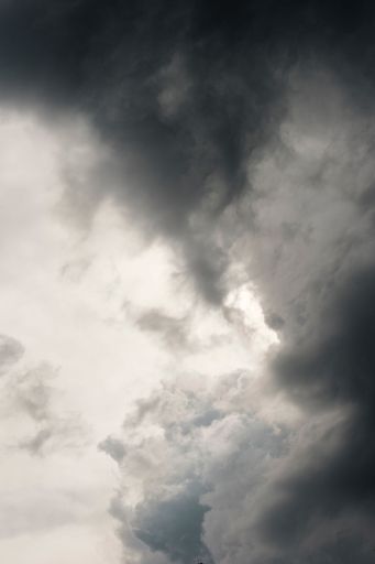 A beautiful view of the gray rainy cloudy sky - good for wallpapers