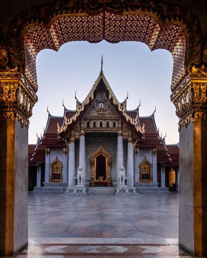 The Buddhist temple Wat Benchamabophit Dusitwanaram in Bangkok, Thailand