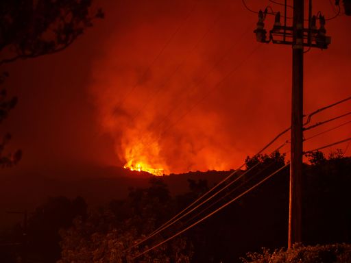 A beautiful view of the Bobcat fire in 2020, California, USA