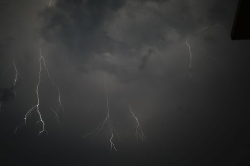 Sky with streaks of lightning