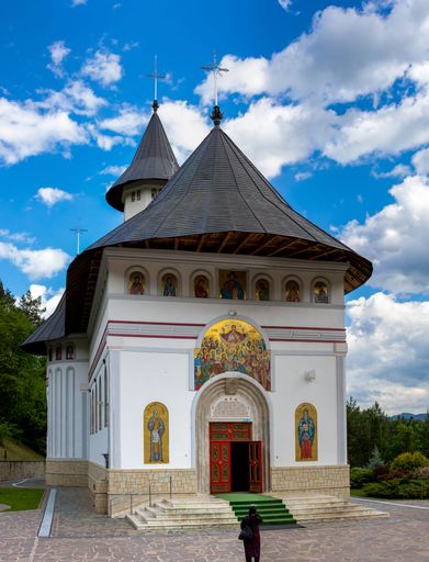Landscape with Pangarati Monastery - Romania, summer, church