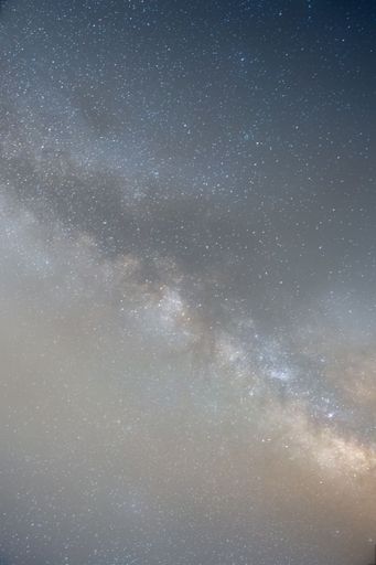 A scenic vertical shot of a breathtaking starry night sky