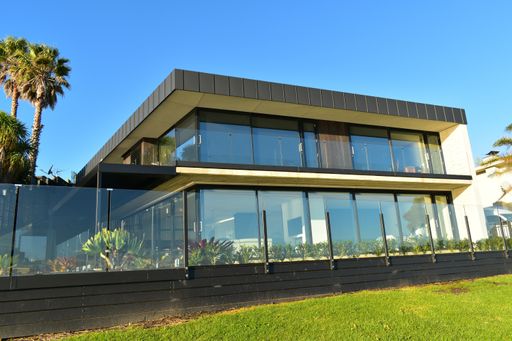 Auckland / New Zealand - July 1 2020: View of houses at Rotary Walkway