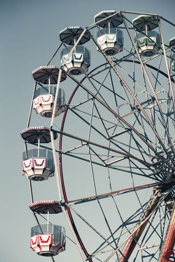 A beautiful view of the Ferris wheel in Turku, Finland