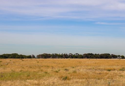 blue sky and light cloud over dry fields