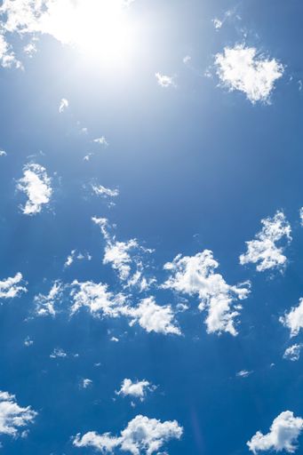Cirrus and Stratus clouds in dramatic blue sky over Cape Town South Africa