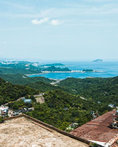 Overlooking the ocean from Jiufen