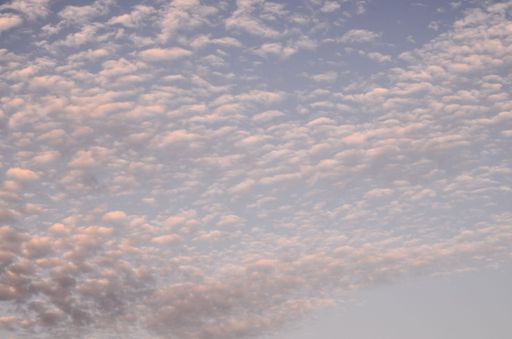 Cloudscape, Colored Clouds at Sunset near the Ocean