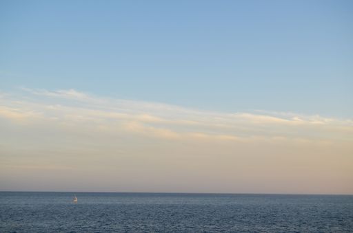 Cloudscape, Colored Clouds at Sunset near the Atlantic Ocean
