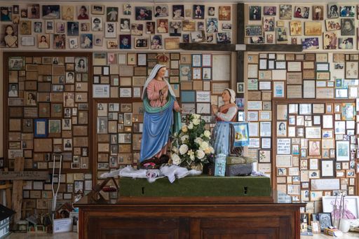 Farroupilha, Rio Grande do Sul, Brazil - 26th May, 2022: Tributes and thanks to Our Lady of Caravaggio Statue