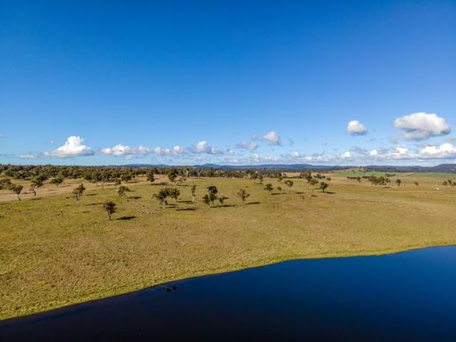 The aerial view of Rangers Valley Dam. New South Wales, Australia.