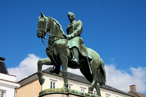 Equestrian Statue of King Christian X in Copenhagen on his horse