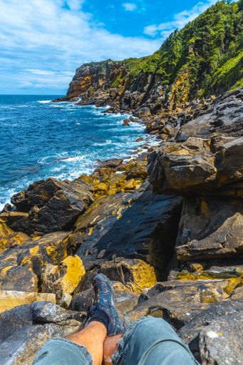 A mesmerizing shot taken at the sea on Monte Urgull in the city of San Sebastian, Gipuzkoa in Basque Country