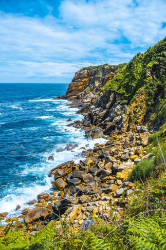 A mesmerizing shot taken at the sea on Monte Urgull in the city of San Sebastian, Gipuzkoa in Basque Country