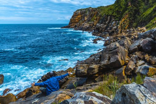 A mesmerizing shot taken at the sea on Monte Urgull in the city of San Sebastian, Gipuzkoa in Basque Country