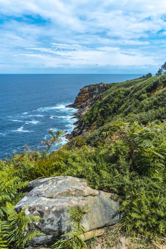 A mesmerizing shot taken at the sea on Monte Urgull in the city of San Sebastian, Gipuzkoa in Basque Country