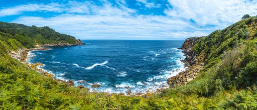 A mesmerizing shot taken at the sea on Monte Urgull in the city of San Sebastian, Gipuzkoa in Basque Country