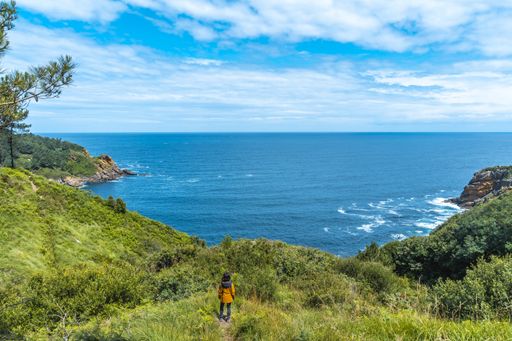 A mesmerizing shot taken at the sea on Monte Urgull in the city of San Sebastian, Gipuzkoa in Basque Country