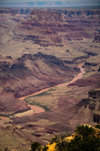 A colorful mesmerizing view of  the Grand Canyon and Colorado River at sunny day, Arizona ,USA