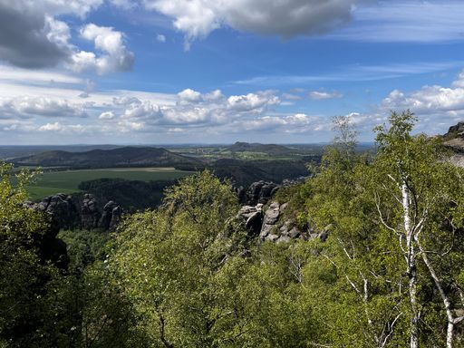 The beautiful summer landscape in Saxon Switzerland national park. Germany.