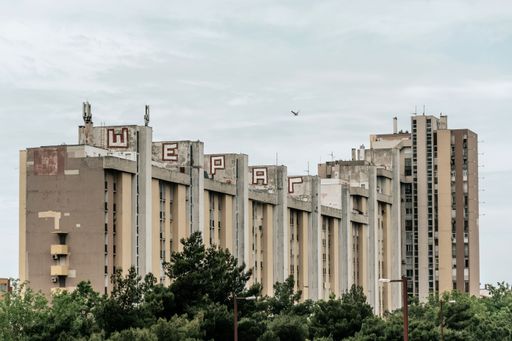 Some brutal concrete architecture of residential buildings in Split, Croatia.