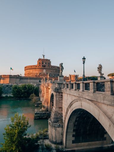A vertical shot of the Castel Sant Angelo in Rome, Italy