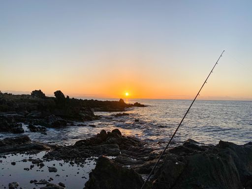 A beautiful sunset over a sea