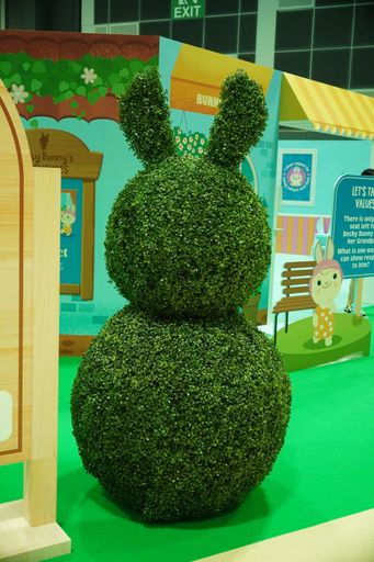 Shot of a rabbit shaped bush