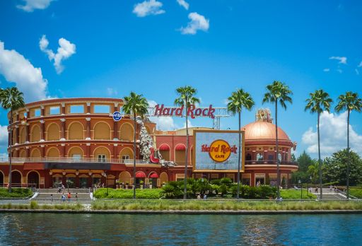 A view of the Hard Rock cafe at Orlando City Walk