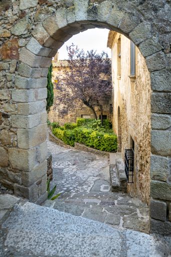 A beautiful shot of a medieval town of Pals