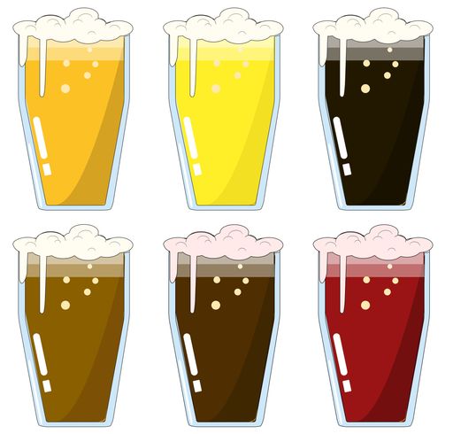 Different beer styles for background o textures free illustration