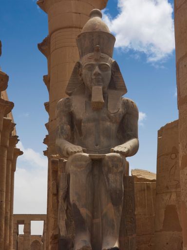 The statue of king Ramses in Karnak temple in Luxor city