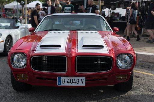 Classic usa car parked in the street. Pontial Firebird Formula 400