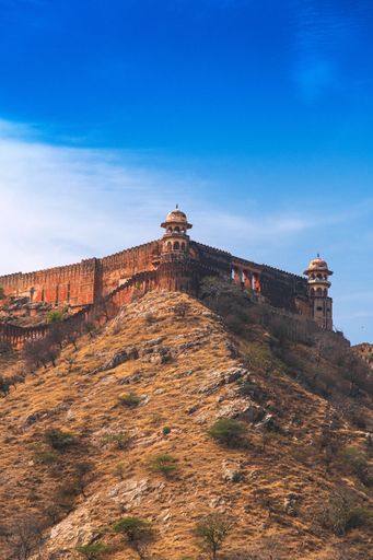 A heritage fort in Jaipur, Rajasthan, in the old town of Amer.