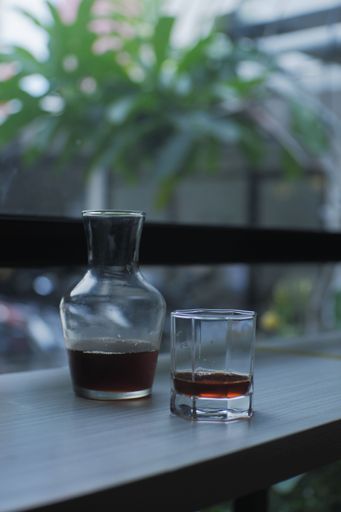 A vertical shot of a set of V60 Filter Coffee for daily morning