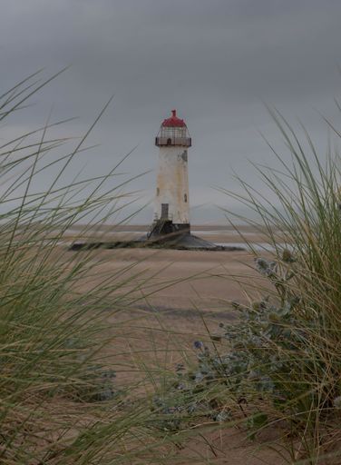 A beautiful shot of Point of Ayr Lighthouse on a gloomy day