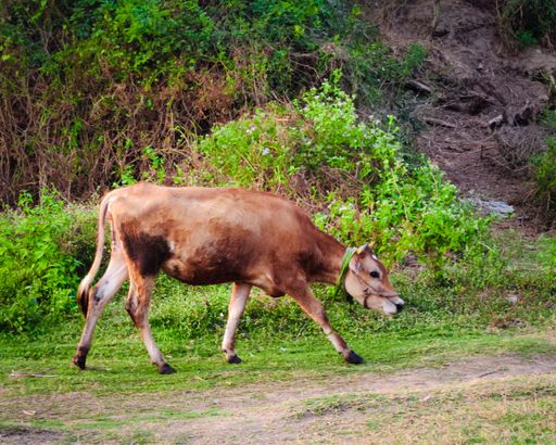 So beautiful cow walking on the street