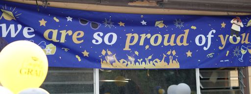 a High School graduation party banner