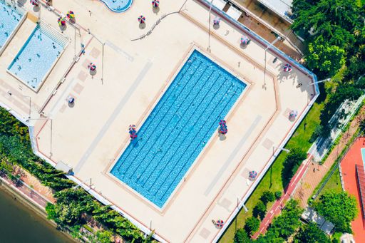 An aerial shot of Shatin, Hong Kong