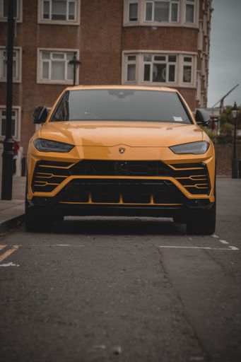 Contrasting and beautiful piece of machinery shot in London in a rainy moody day. The yellow being so exotic and contrasting