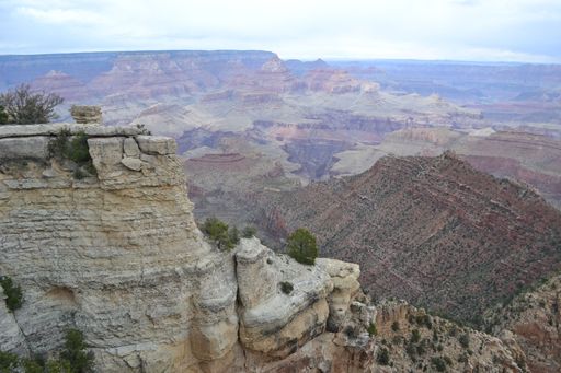 An aerial view of beautiful mountains in Grand Canyon, Arizona, USA