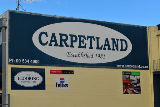 Auckland / New Zealand - July 11 2020: View of Carpetland business in Howick industrial zone