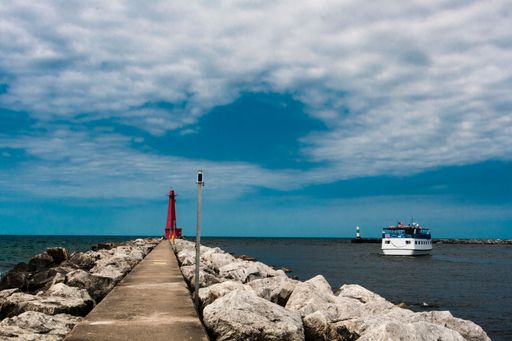 The Muskegon South Breakwater Light, Muskegon, Michigan