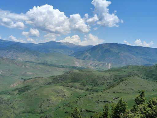 The beautiful view of the Caucasus mountains. Meskheti, Georgia.